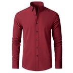 Slim Fit Stretch Dress Shirt for Men, Wrinkle Resistant image 12
