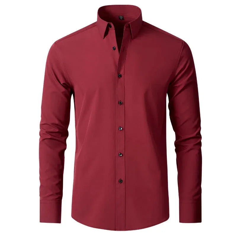 Slim Fit Stretch Dress Shirt for Men, Wrinkle Resistant image 12