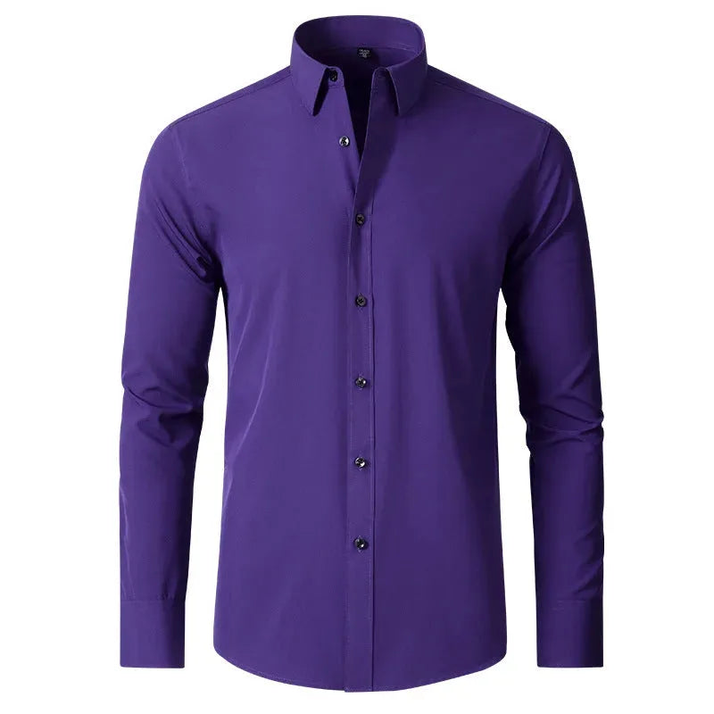 Slim Fit Stretch Dress Shirt for Men, Wrinkle Resistant image 9