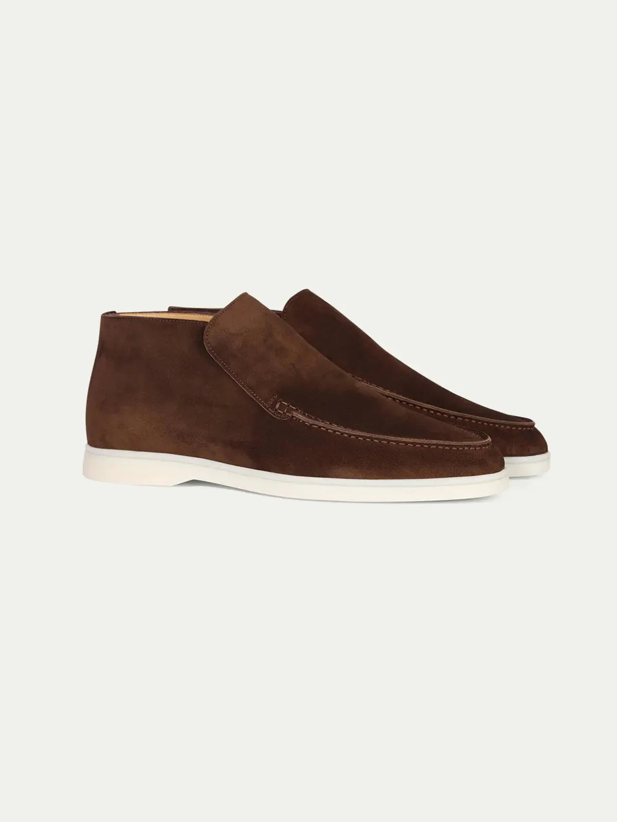 Stanley | Men's Brown Suede High Loafer Boots with Comfort Sole