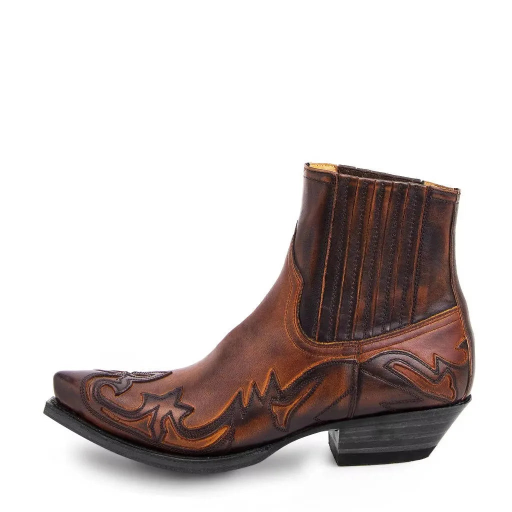 Western Leather Ankle Boots for Women with Comfort Insole image 12